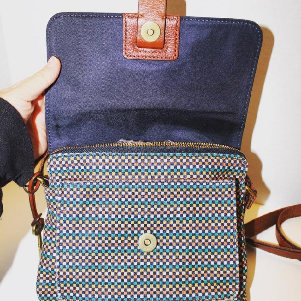 Fossil Kinley Small Crossbody Teal/Brown ZB7610-725 NWOT - Picture 12 of 12